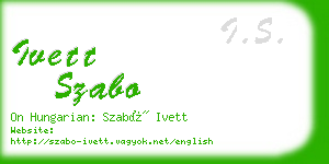 ivett szabo business card